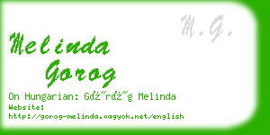 melinda gorog business card